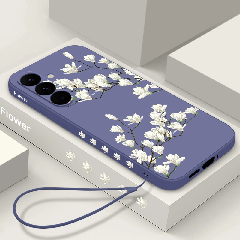 Magnolia Blossom Silicone Phone Case
