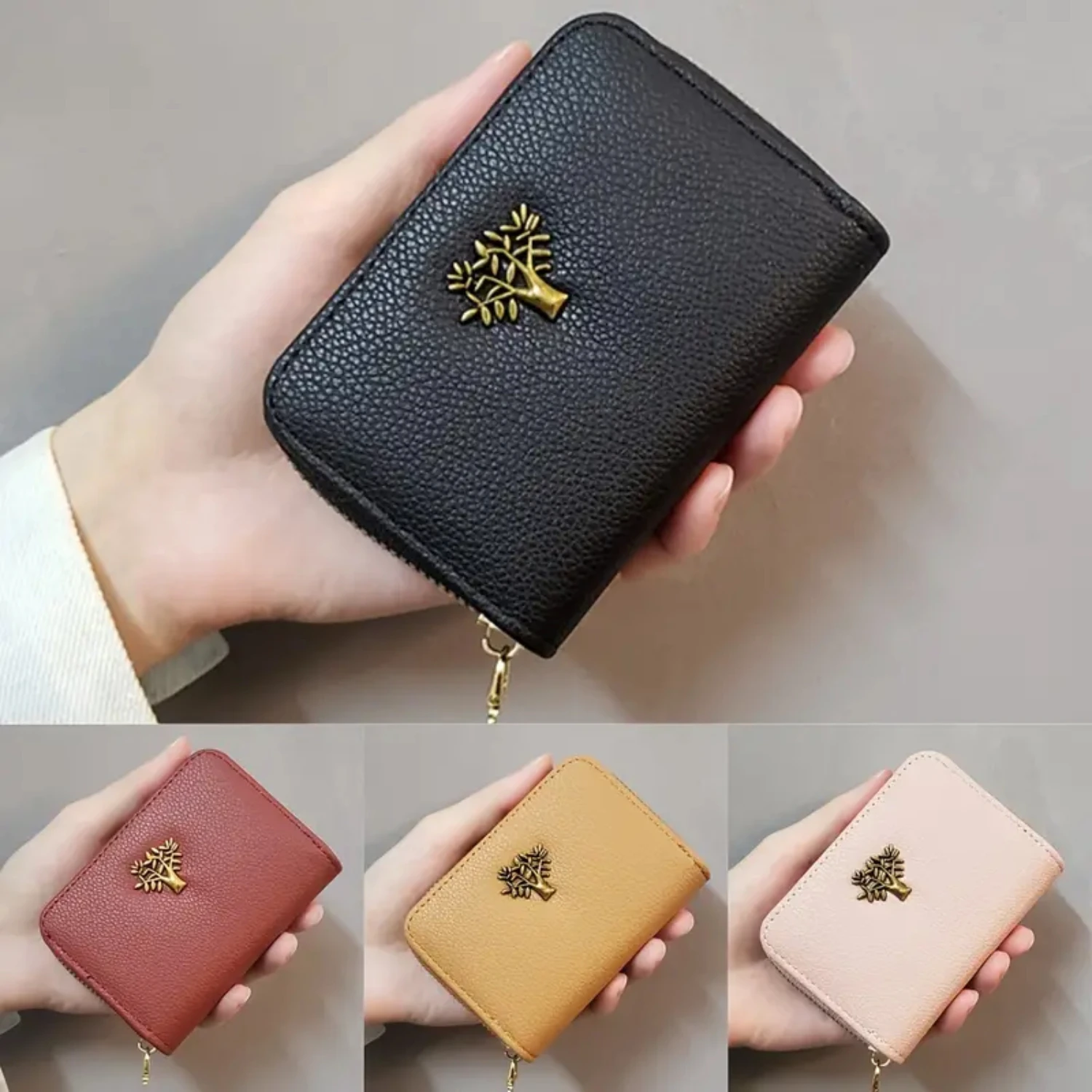 Organ Card Holder, Women's ID Card Pocket, Zipper Coin Purse, Wallet For Women
