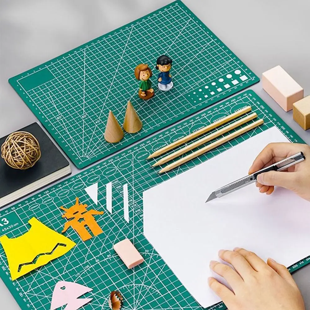 PVC 종이 커팅 패드 그리드 라인 A1/A2/A3/A4/A5/A6 카빙 보드 자가복원 양면 커팅 매트 DIY 아트 카빙