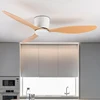 Modern Black White Low Floor DC Motor 30W Ceiling Fans With Remote Control Simple Ceiling Fan Without Light Home Fan 3