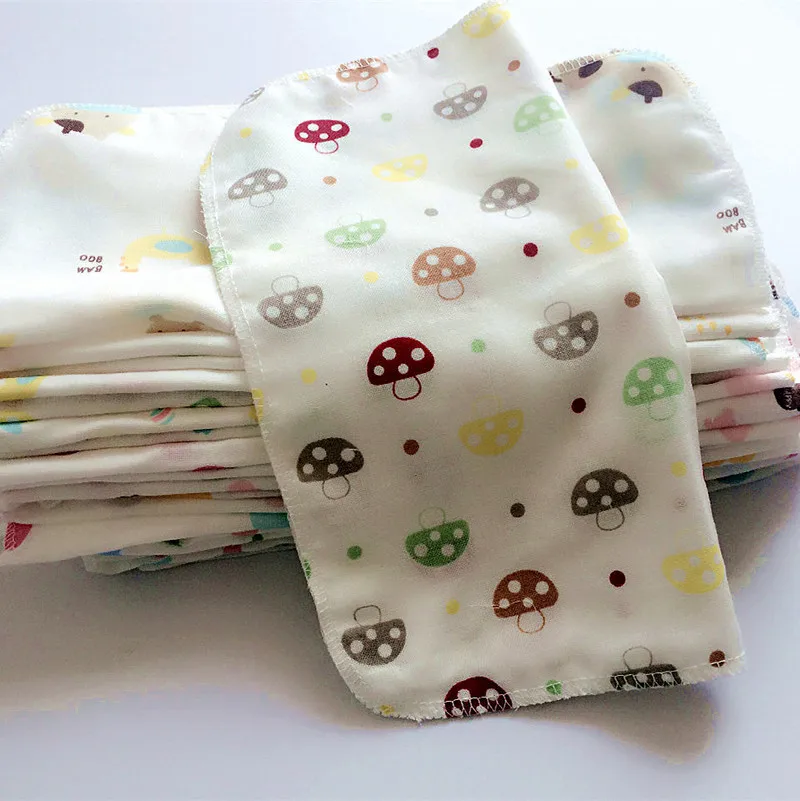 Baby Infant Towel 25*25cm Muslin Towel Handkerchiefs Two Layers Wipe 10Pcs