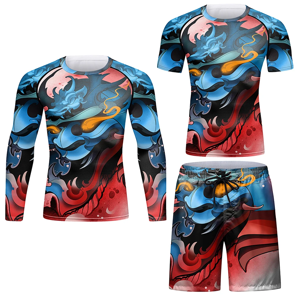 

Cody Lundin фитнес MMA боксерские наборы компрессионные Трикотажные мужские Bjj Rashguard Jiu футболка с надписью Jitsu + брюки Muay Thai шорты для кикбоксинга