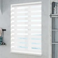 Jacquard Zebra Roller Shades,Window Shade,Model JX173,Two Layers Fabric Custom Made Manual or Electric 1