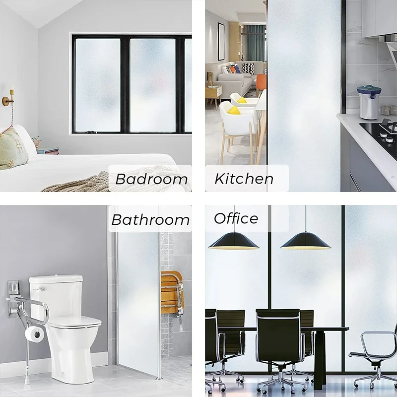 Frosted Static Cling Privacy Window Film - Pure Matte