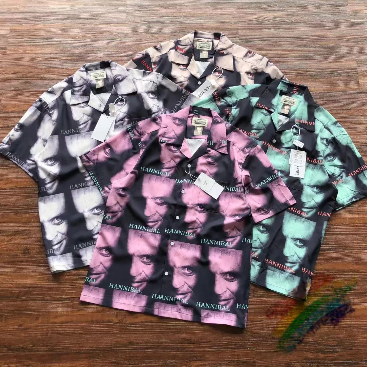 

2023ss WACKO MARIA Lapel Shirt Men Women Casual Beach Quick Drying Casual Short Sleeve