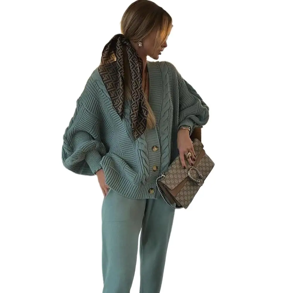 Autumn Women Sweater Sets Long Sleeve Loose Fit