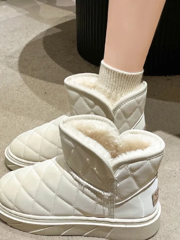 

Ботинки на среднем каблуке-Женские Австралийские женские ботинки с круглым носком зимняя обувь до середины икры 2023 зимняя женская кожаная Осенняя обувь в стиле "Лолита"