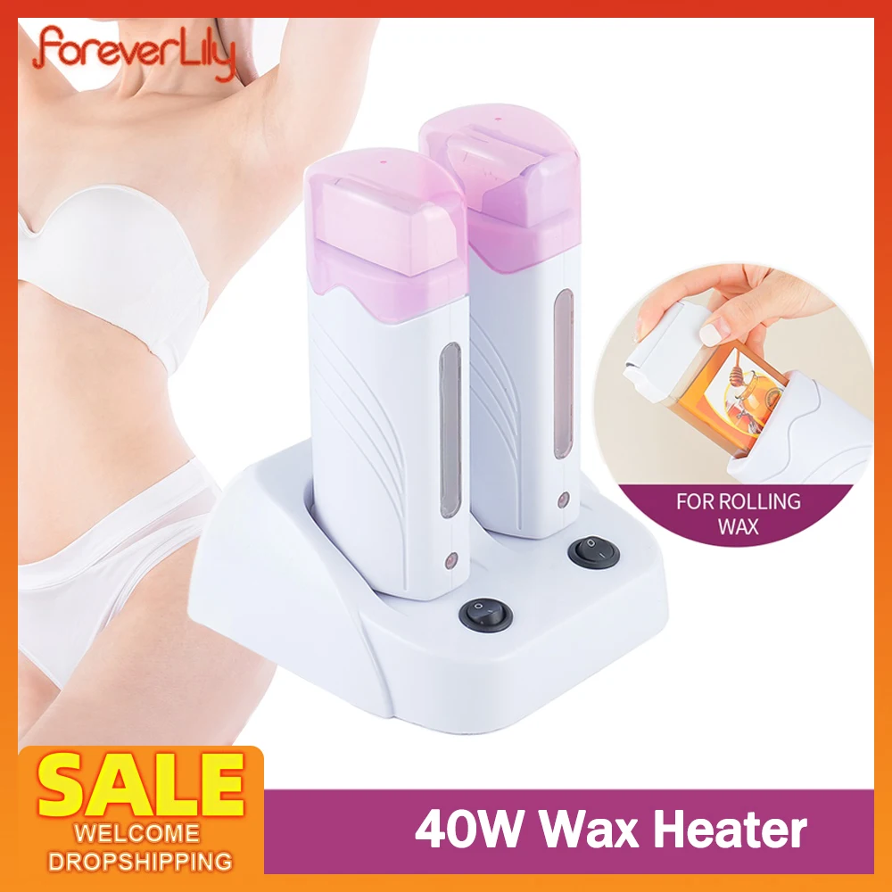 40W Dual Rolling Wax Heater Double PTC Fast Heating Depilatory