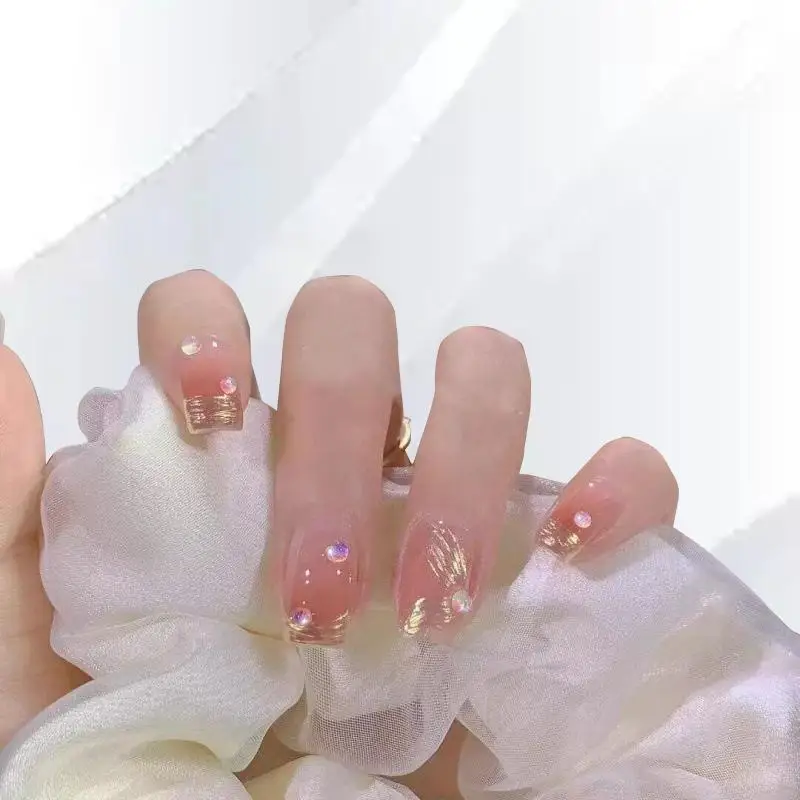 

Pure Handmade Light Therapy Wear Armor Sweet Cute Style Reusable Nail Pieces Makeup Makeup