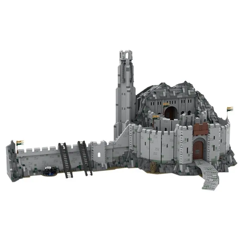 

MOC City Helm's Deep UCS Scale Fortress of War World Famous Medieval Castle Architecture Building Blocks Bricks Toy Gift 6184pcs