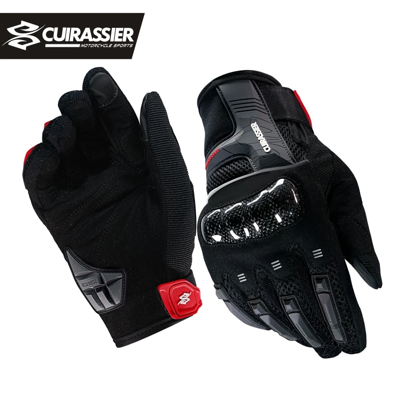 Motorcycle Carbon Fiber Shell Gloves Full Finger Racing Gloves Outdoor Sports Protection Riding Off-road Mountain Bike Gloves full finger motorcycle gloves motorcross dirt racing offroad atv riding scooter guantes motocicleta moto gloves 4 size