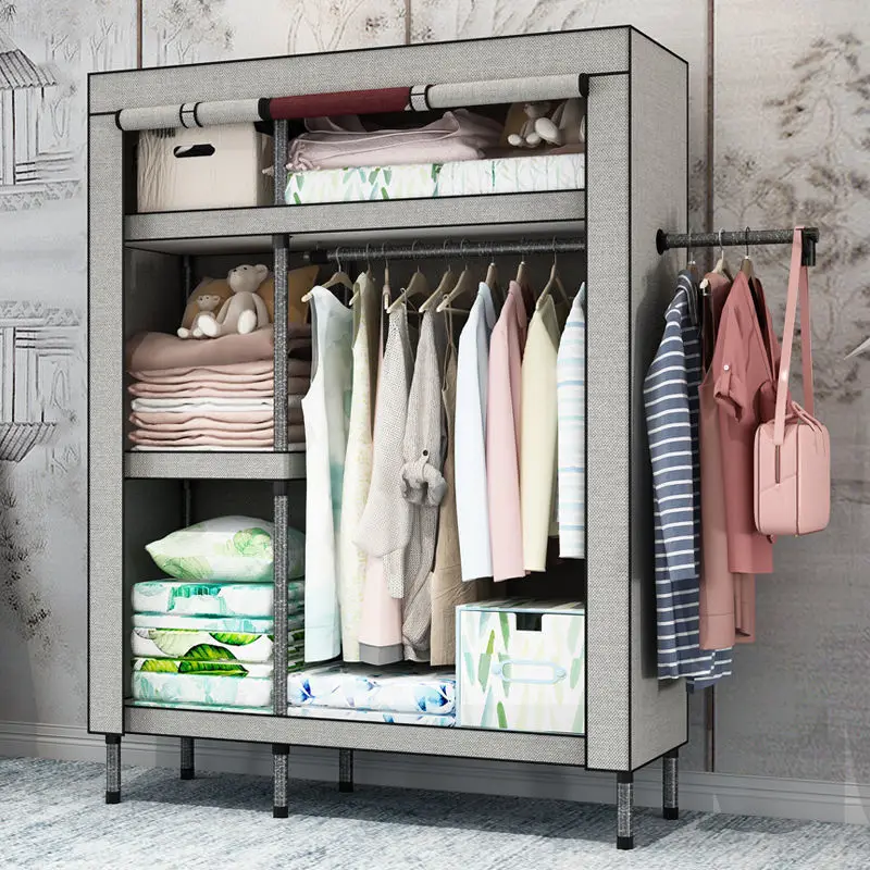 Simple Portable Wardrobe Closet Metal Clothing Rack Guarda Roupa Armarios  Roperos Dormitorios Baratos Cabinets for Living Room - AliExpress