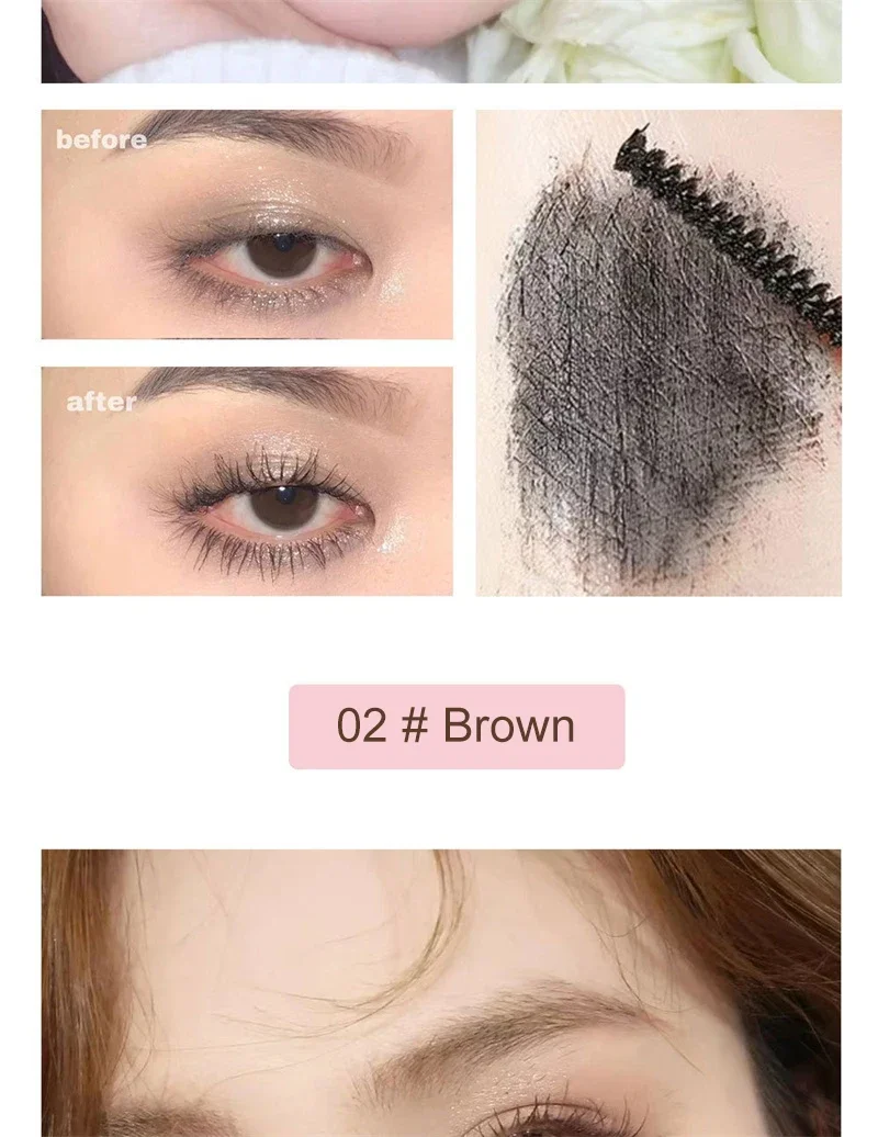 Seidefaser Matte Mascara Mat Ultrafeinem Biischt Waasserdicht Schwaarz_voghion.com