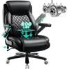 600LBS Large Heavy Duty Office Chair with 5D Flip Arms, Big and Tall Office Chair with Pocket Spring Cushion, Extra Wide Desk Ch 1