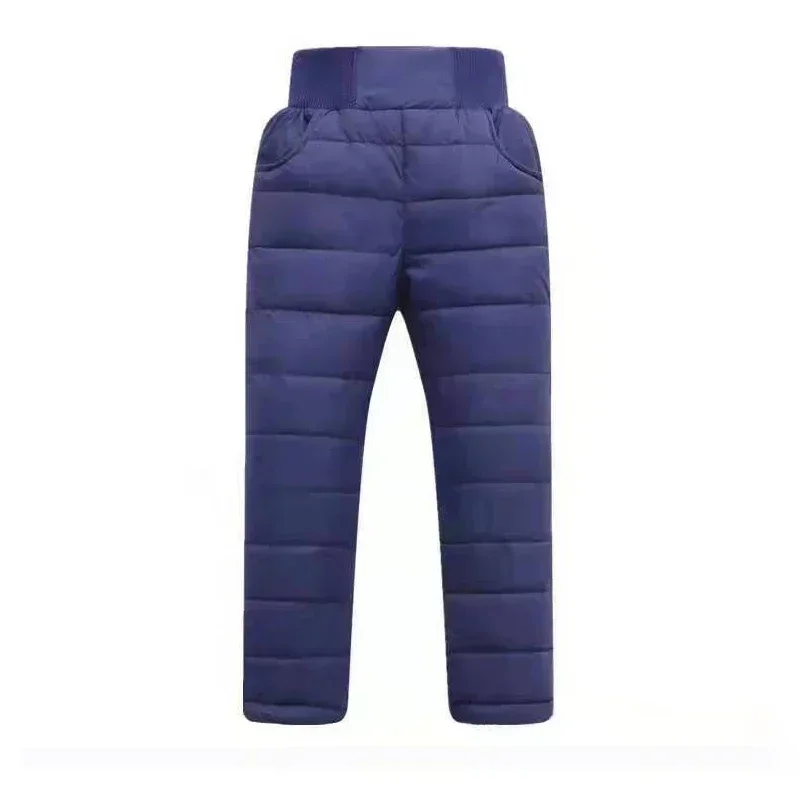Pantalones informales de invierno para niño y niña, pantalón grueso y  cálido, acolchado de algodón, impermeable, de esquí, elástico, de cintura  alta, 10 años - AliExpress