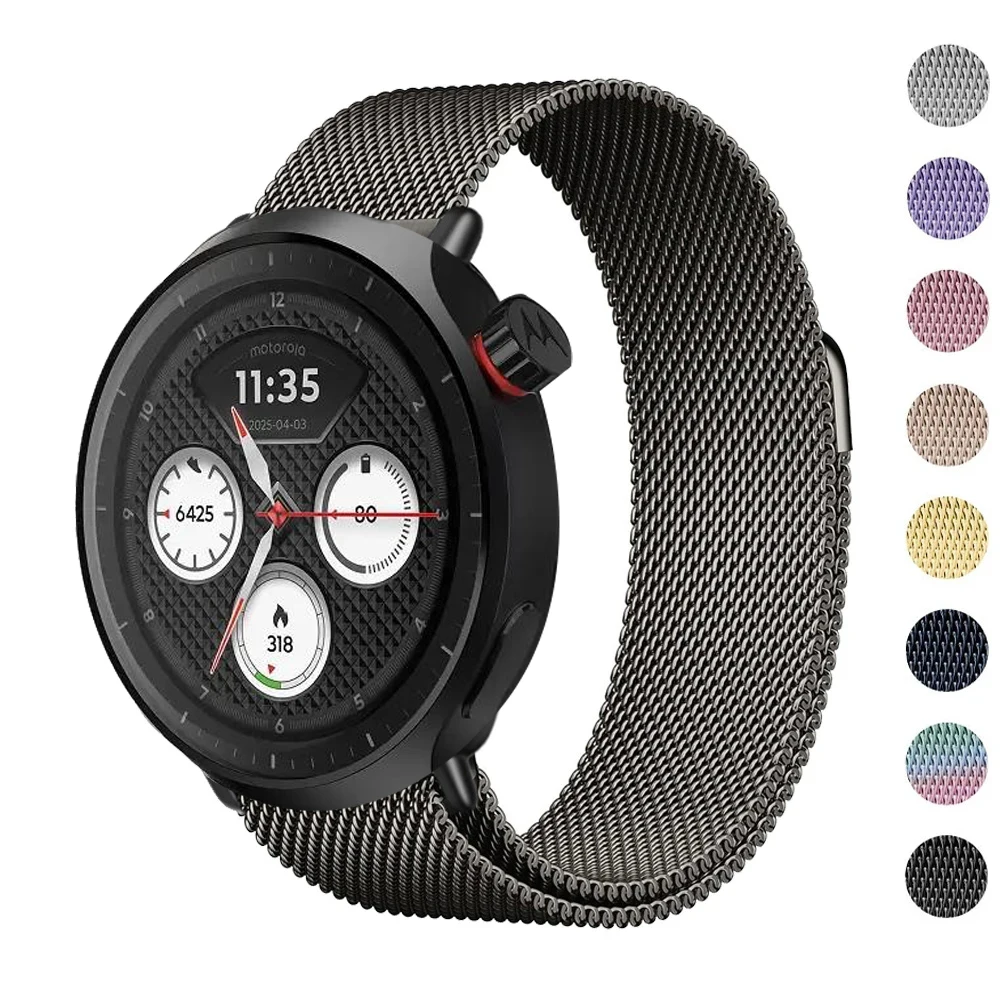 Magnetic Stainless Steel Loop Band - Universal Fit 20mm/22mm Bracelet