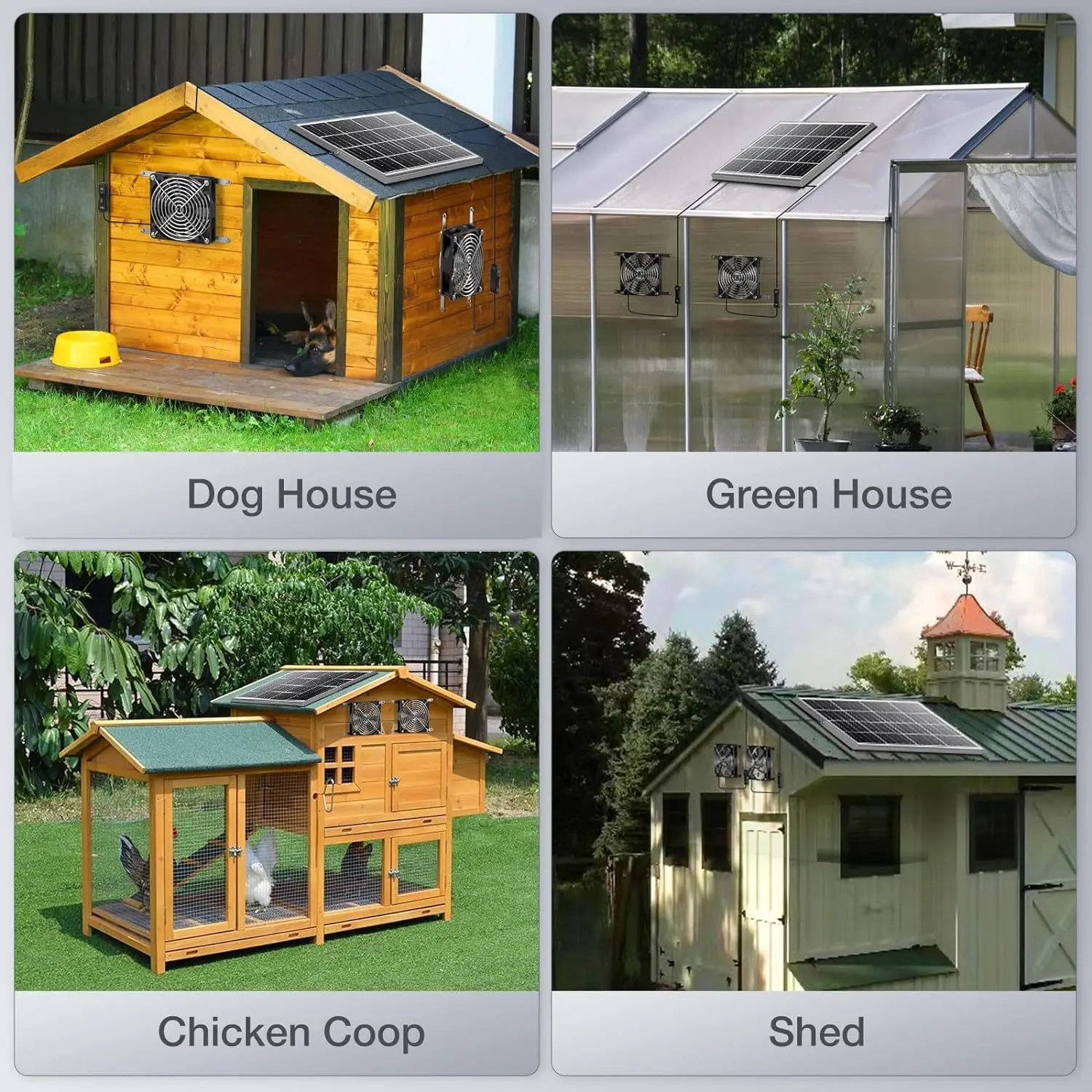 Solar Fan Kit Solar Panel Dual Fan IPX7 Waterproof For Dog Chicken House RV Greenhouse Panel Powered Air Extractor Solar Panel Kit Solar Exhaust Fan
