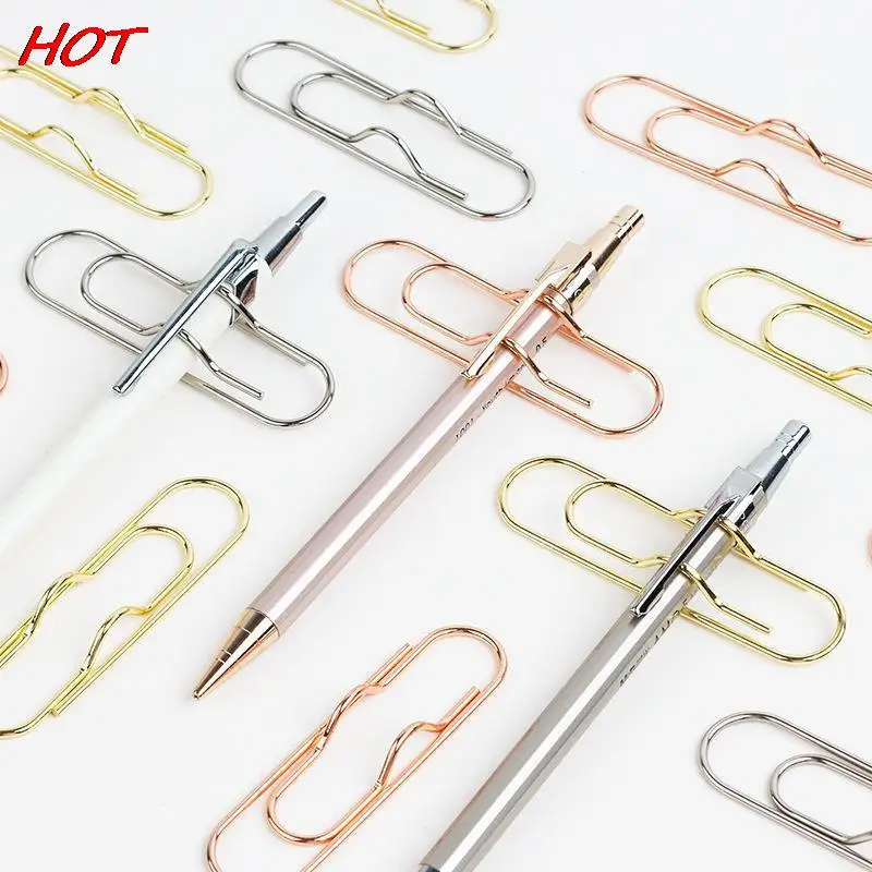 

1PC Multi-Purpose Paper Clips Paper Fix Clips Pen Holder Clips Notebook Pen Holder Book Pin For Notebook Journal Document Clips