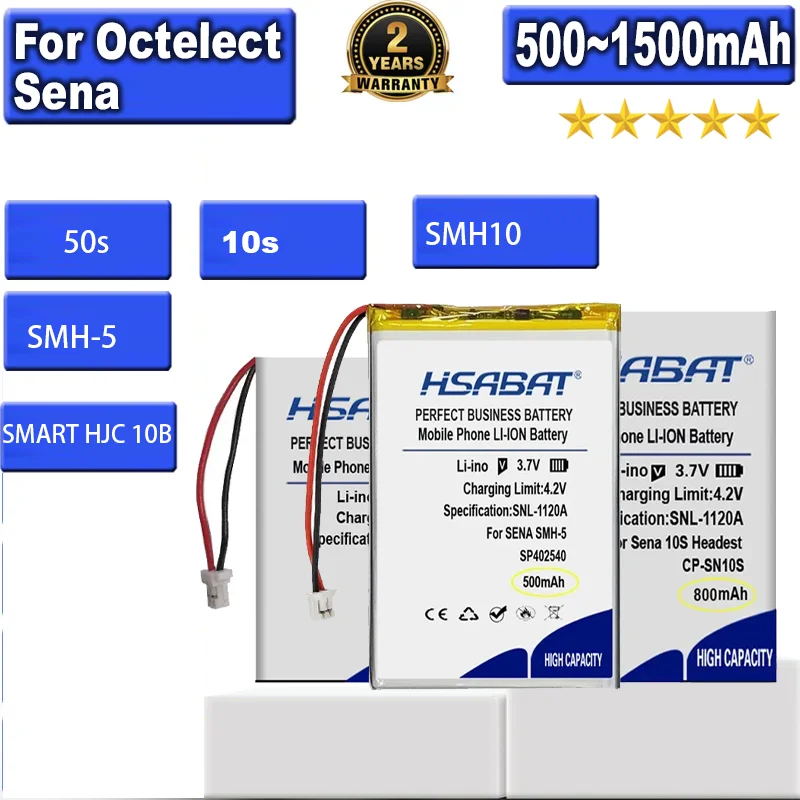 Battery For Octelect Sena 50S 30K SMH-5 SMH10 / SMART HJC 10B / 10S 20S S10 S20 20S EVO Wireless Headset