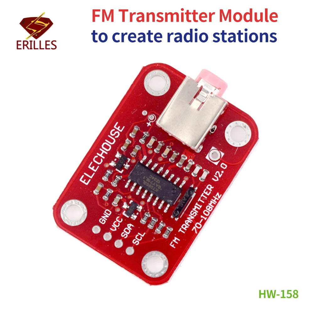 

Плата цифрового радиопередатчика V2.0 с интерфейсом I2C для Arduino TTL MIC VCC SDA SCL 3V 5V, 20 шт.