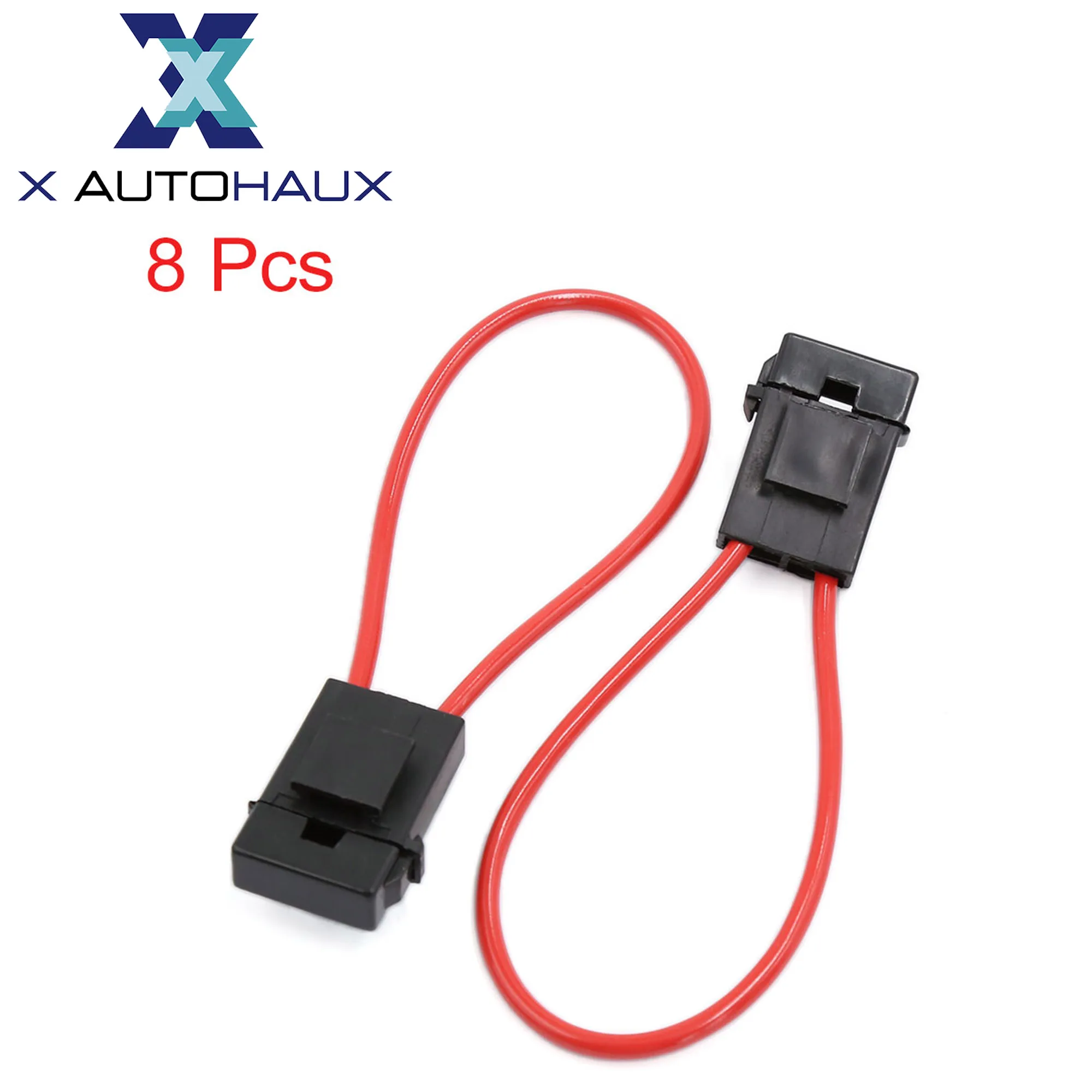 X Autohaux 1/8/10/15pcs Auto Fuse Holder Block Connector Copper In-line AWG Wire Blade Car Fuse Holder Parts Accessories Tools
