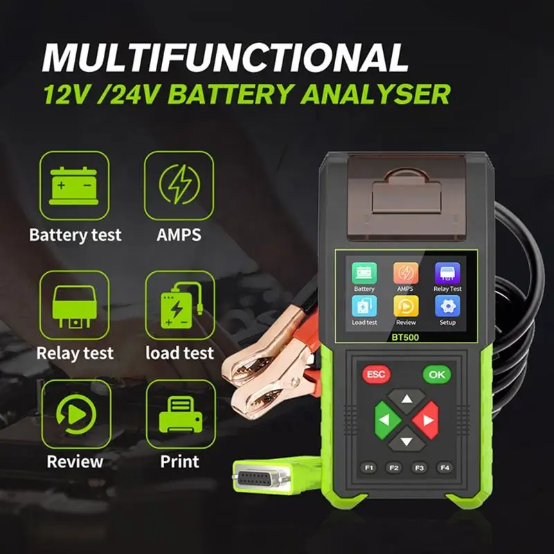 YYHC-BT500 Battery Test 12V 24V 20-2000CCA automatic battery analyzer alternator starter tester