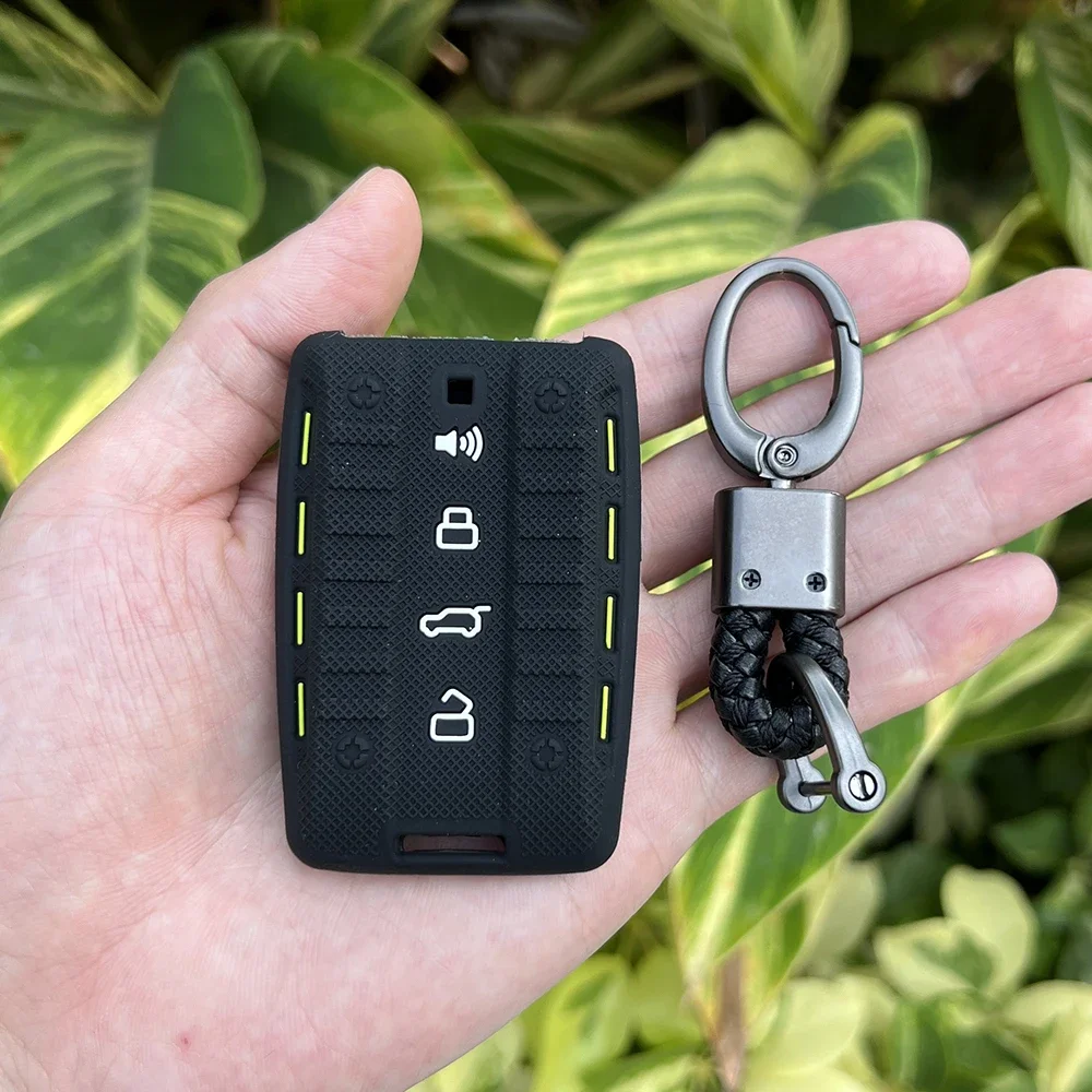 Key Case Key Case Cover Car Key Shell 4 Button Silicone Car Key Case Protect Skin Cover Rubber Shell Holder for Great Wall GWM WEY TANK 300 500 Tank300 Tank500 Remote