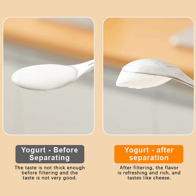 Yogurt Filter Homemade Greek Yogurt Maker Lid Whey Separation Tool Stainless Steel Strainer Fine Mesh Whey Separation Tool yogurt strainer