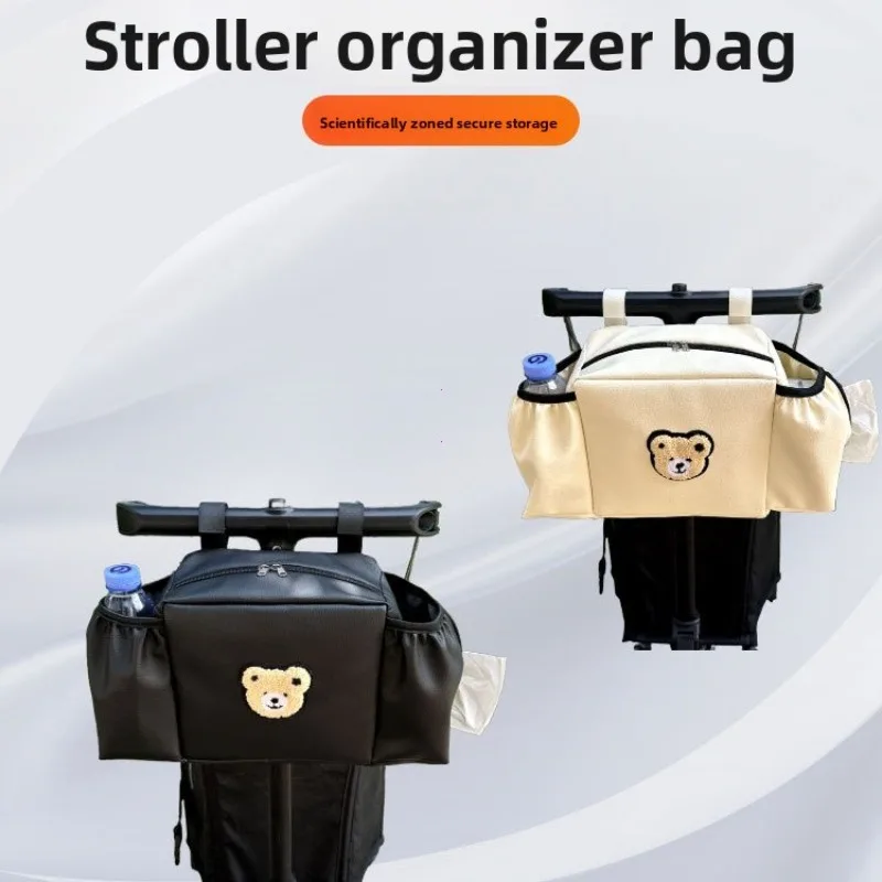 Nuova Borsa Multifunzionale per Passeggino, Leggera e Pratica, per Organizzare gli Accessori del Bambino - immagine 2