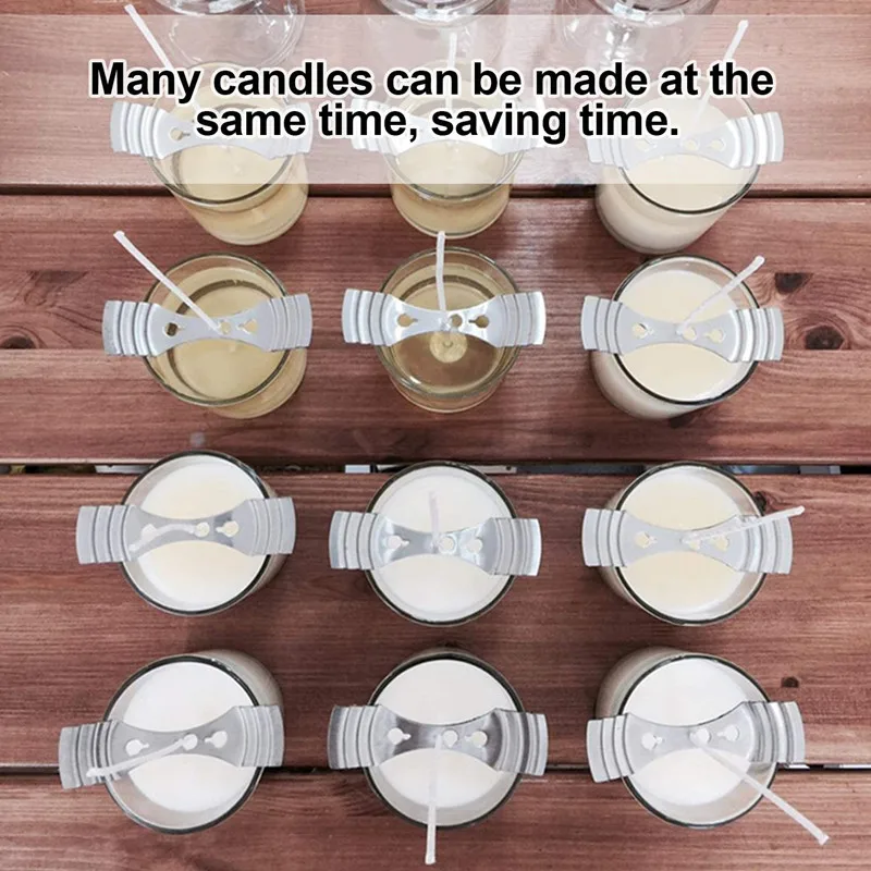 1/2/5PC Metal Wax Core Centering Decorative Silver Stainless Steel Three-Hole Wick Holder, DIY Scented Candle Making Supplies