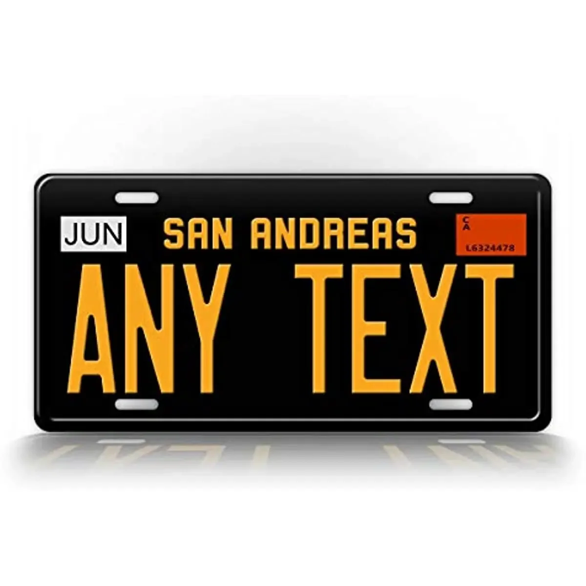 

Custom Grand Theft Auto V San Andreas Black 1963–69 Replica Personalized Text Novelty Auto Tag Wall Decoration Metal Wall Sign