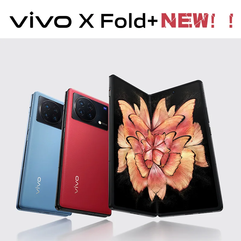 Original New vivo X Fold + Smart Phone 5G Snapdragon 8+ Gen1 Google Play  80W flash Charger Folding 120HZ 2K Screen