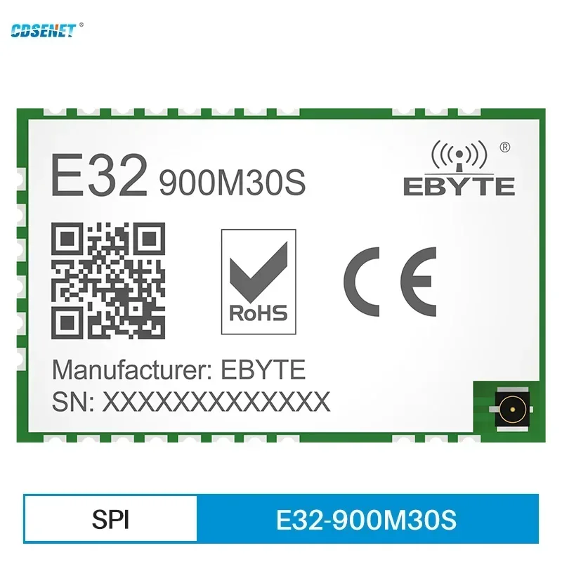 CDSENET SX1276 Chip 868~915Mhz Lora Wireless  Module   30dBm 10Km Smd Rf Transceiver Voor Ipex Stempel gat Antenne E32-900M30S
