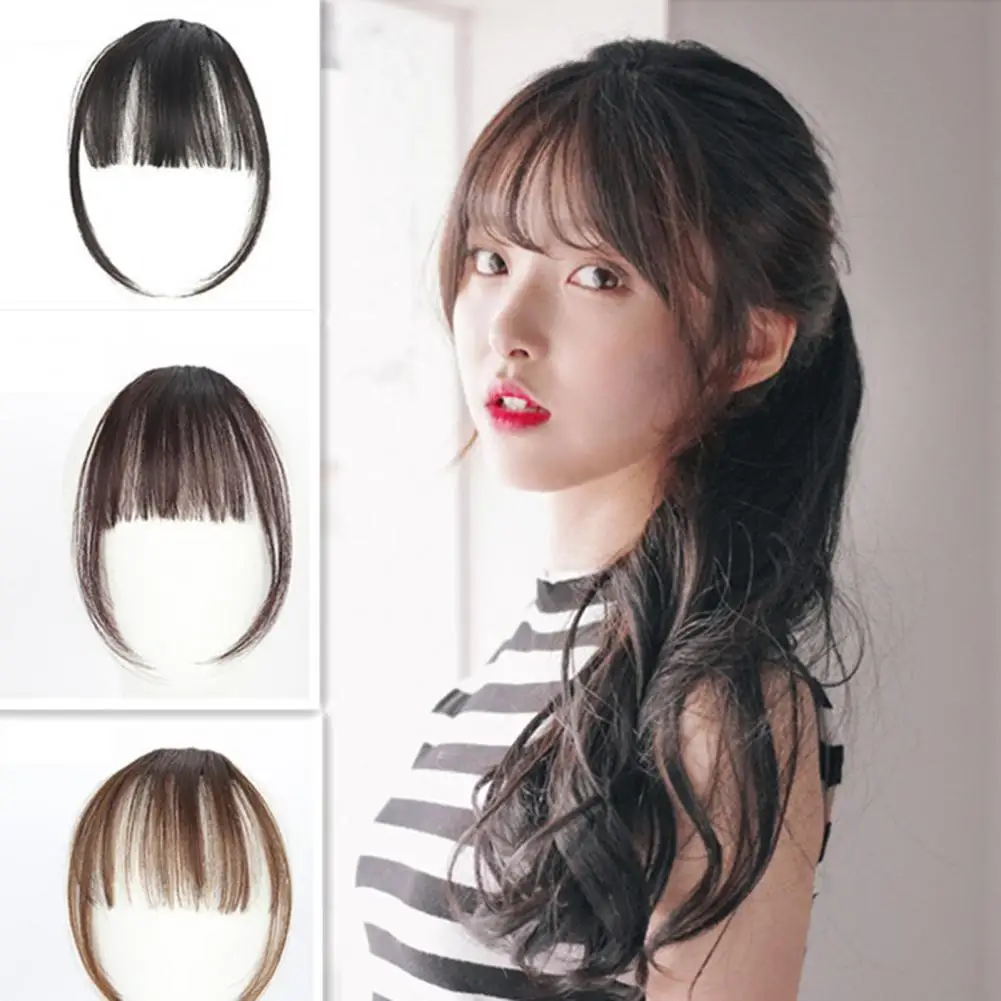 

Wig Bang Hair Extension High Temperature Fiber Short Hairpiece Fringe Hair Bang One Piece Front Head Wig Hair Clips For Women