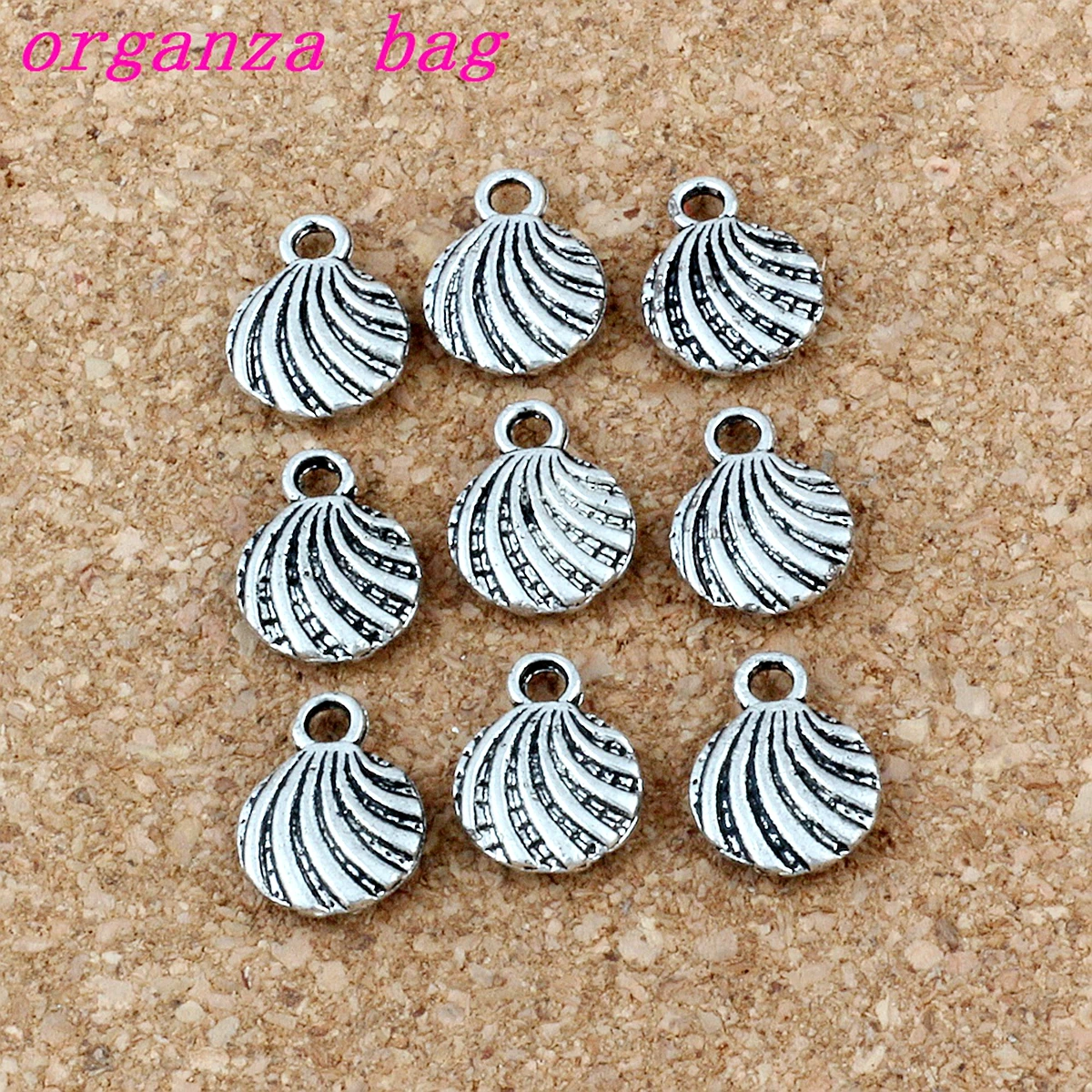 100Pcs Tibetan Silver Alloy Sea Shell Charm Pendants For Jewelry Making Finding 9.5x13mm A-190