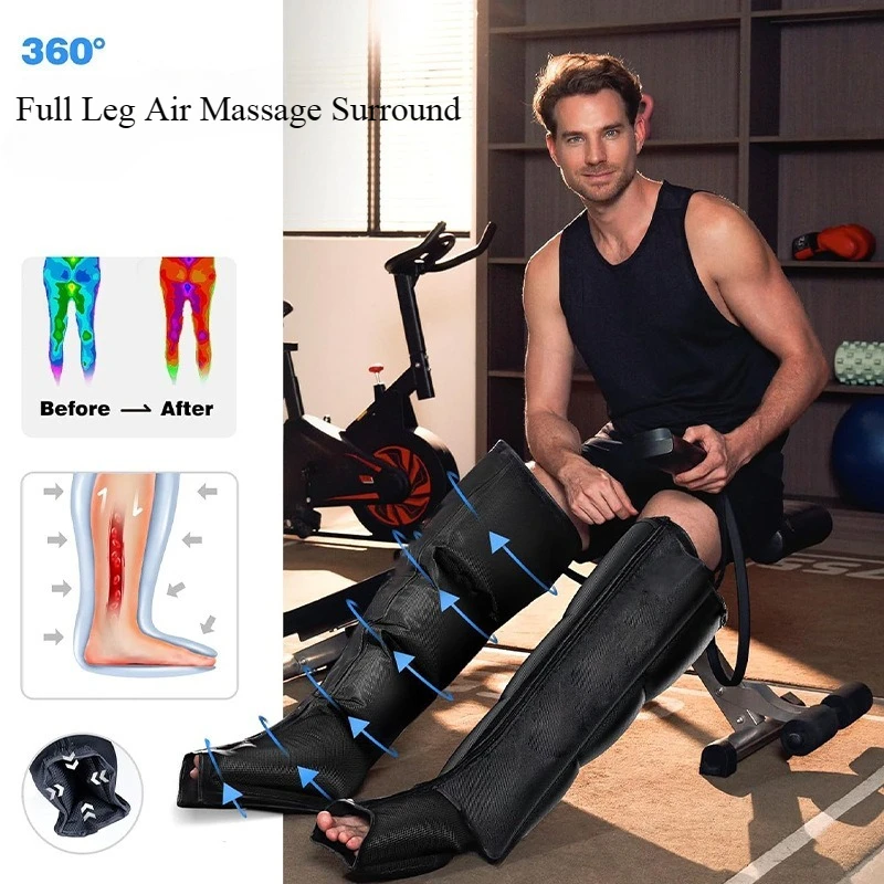 Leg Air Massager with 6 Modes of Fully Wrapped Massage To Improve Circulation Professional Leg System Rehabilitation Boots