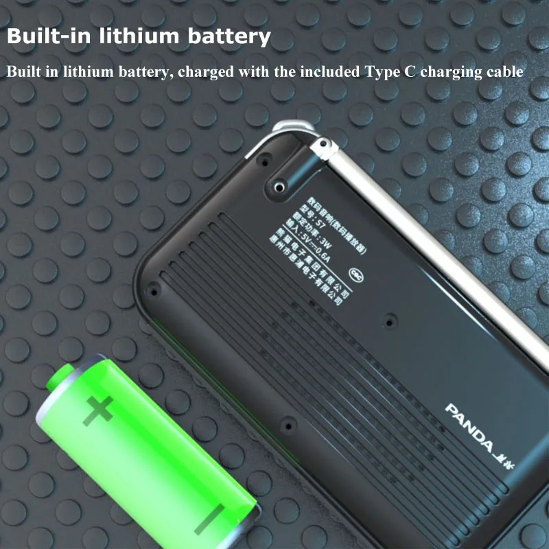 Mini FM Radio Portable Stereo Radio Bluetooth Speaker with LED Display Built-in Battery TF Card USB Music Player Support Headset