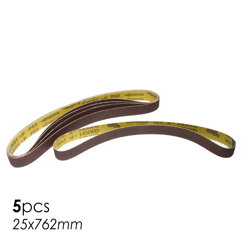 5pcs 1"x30" Abrasive Sanding Belt 25*762mm Belt Sander Sandpaper Aluminium Oxide Woodworking Tools