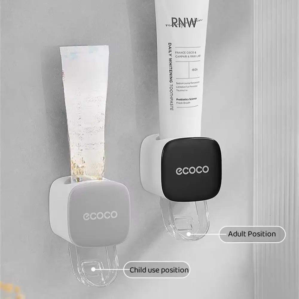 Automatic Dust-proof Toothpaste Dispenser Wall Mounted Stand Adults&Children Toothpaste Squeezer Holder Bathroom Accessories Set 3