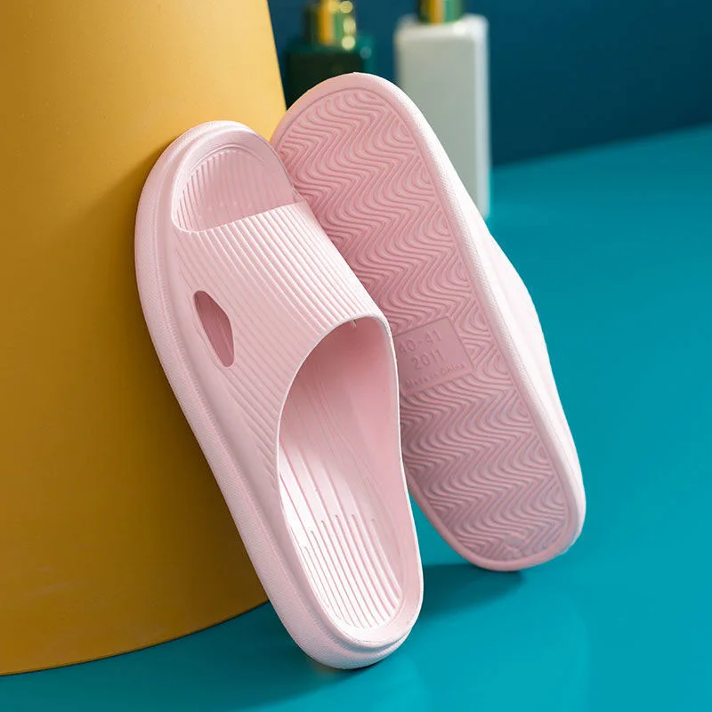 Thick Sole Home Slippers EVA Soft Thick Platform Non-slip Flip Flops Bathroom Anti-slip Indoor Slides Woman Man Sandals Slippers