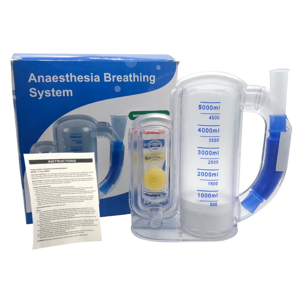 

5000ml Volumetric Exerciser Lung Breathing Exerciser Vital Capacity Apparatus Spirometer Rehabilitation Trainer Bodyshape