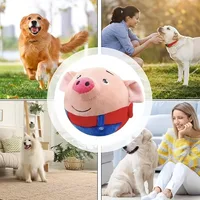Interactive Cartoon Pig Plush Toy With Music  Talking Bouncing Ball - USB Rechargeable Washable Suitable For All Dog  and Cat 2