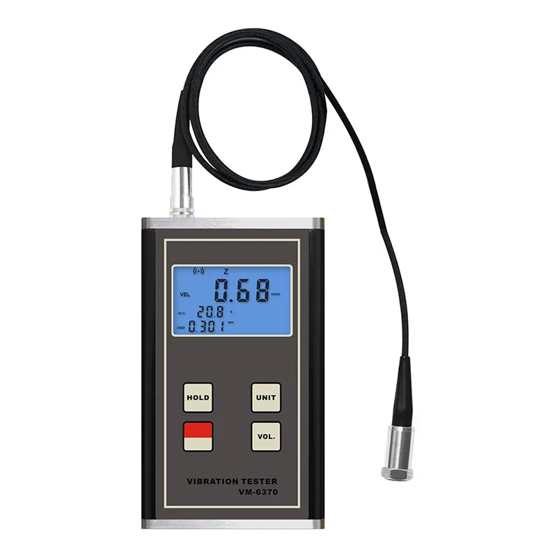 Digital Vibration Meter VM-6370 Moving Machinery Imbalance and Displacement Velocity Acceleration Tester 10Hz~10kHz Vibrometer