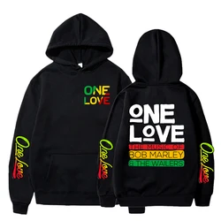 Hot Rap Bob Marley Hoodies one Love Hip Hop Print Sweatshirts Men Women Fashion Neutral Loose Sweatshirt Oversized Hoodie