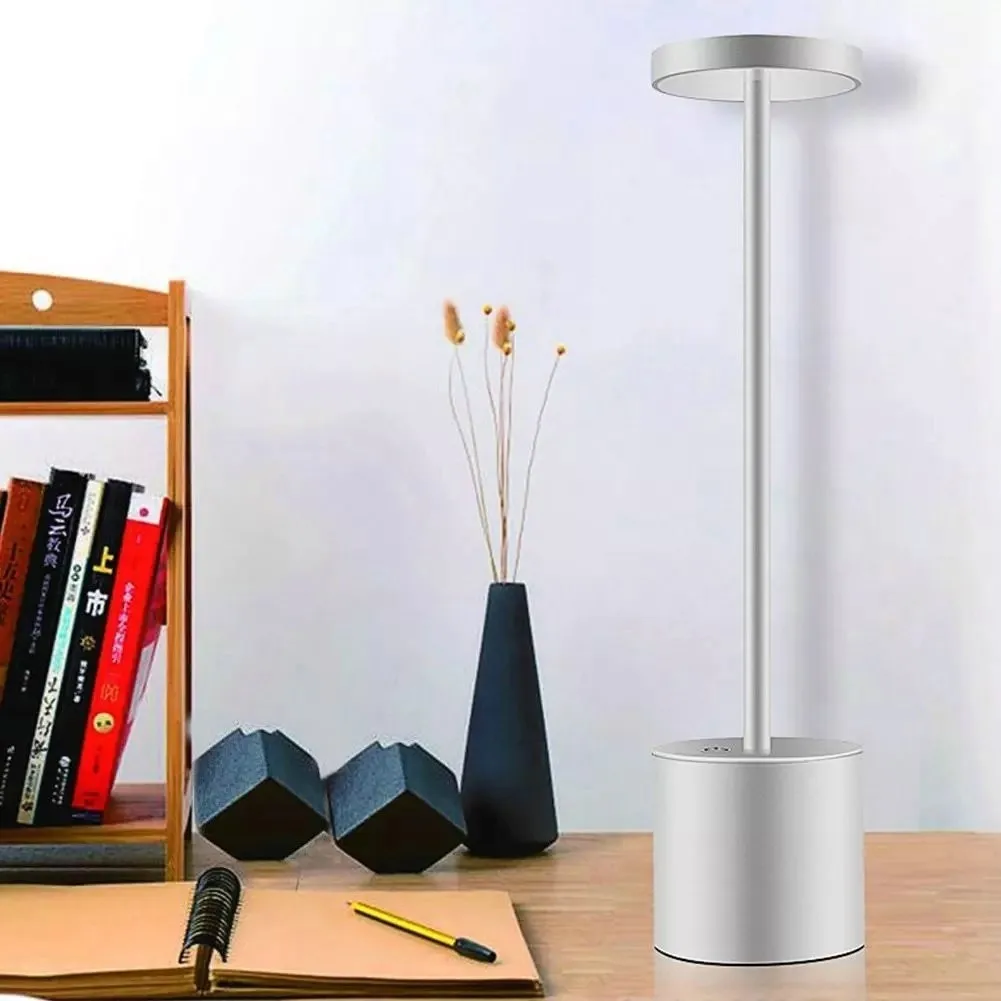 Lampe de table LED luminaire recharge sans fil noir gradateur