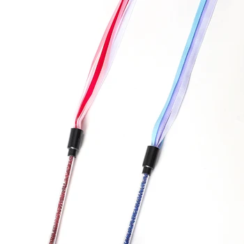 Interactive Cats Toys Long Satin Ribbon Cat Teaser Rod Toy Kitten Playing Teaser Wand Toy Cat Stick Toy 4