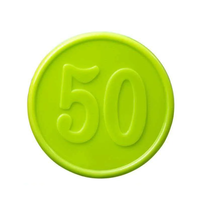 숫자 계산 마커가있는 40PCS 포커 칩 38MM 수학 학습 어린이를위한 교육 장난감 성인 보드 게임 액세서리