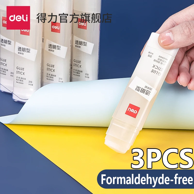 델리 삼각형 고체 접착제 스틱, 포름알데히드 프리, 고점도, 세척 가능한 DIY 스티커, 사진 콜라주, 학생 문구, 8g, 13g, 21g