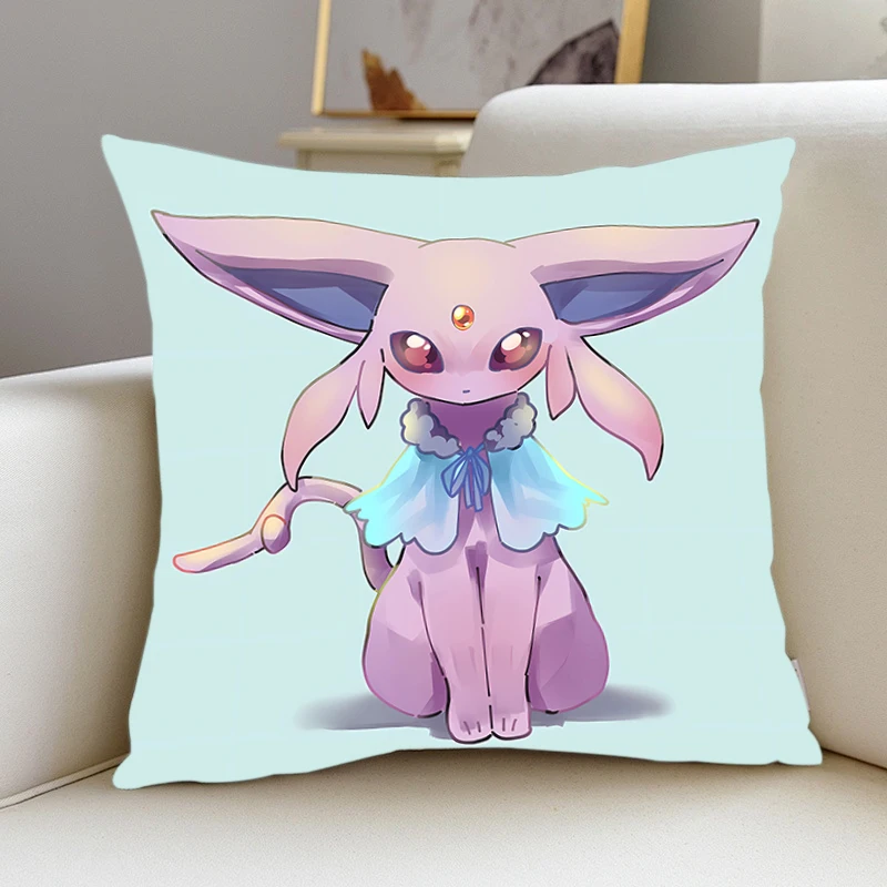 

home decor Pillow Cover E-Espeon iving room bedroomo office car 45x45 Dakimakura Throw Pillows Square Pillowcase Fashion gift