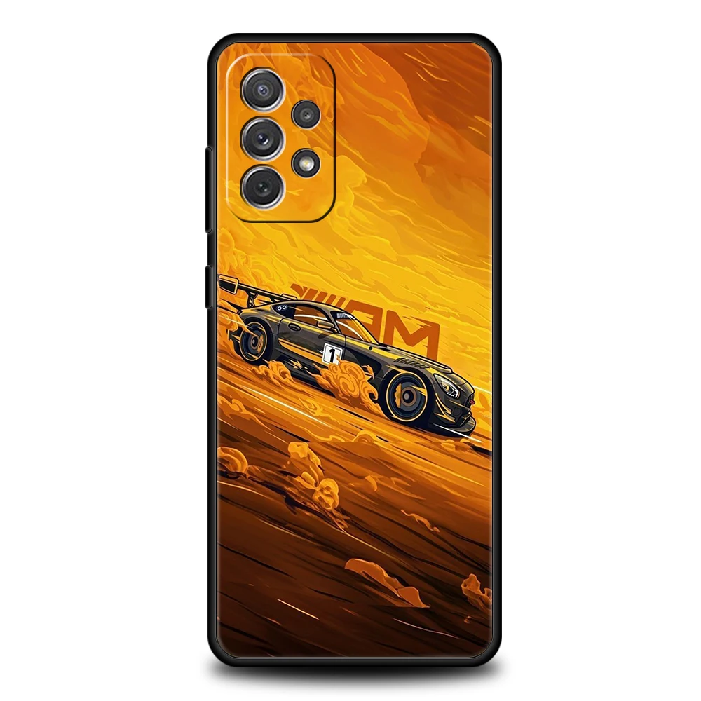 Drift Sports Car Design Silicone Phone Case
